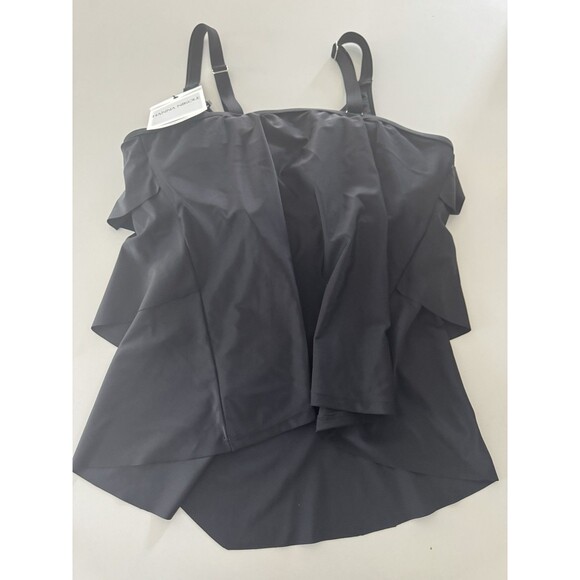 Hanna Nikole 2 Piece Tankini Ruffle Flounce Top High Waist Bottom plus size 16W - Picture 10 of 16